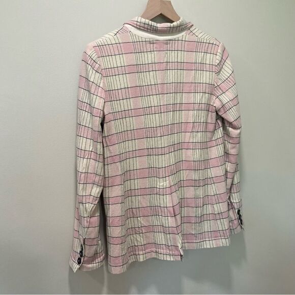 Forte Forte Pink Plaid Virgin Wool Blend Blazer sz II (6) - Picture 10 of 14